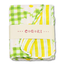 COGORI はんかち ギンガムフラワー・グリーン