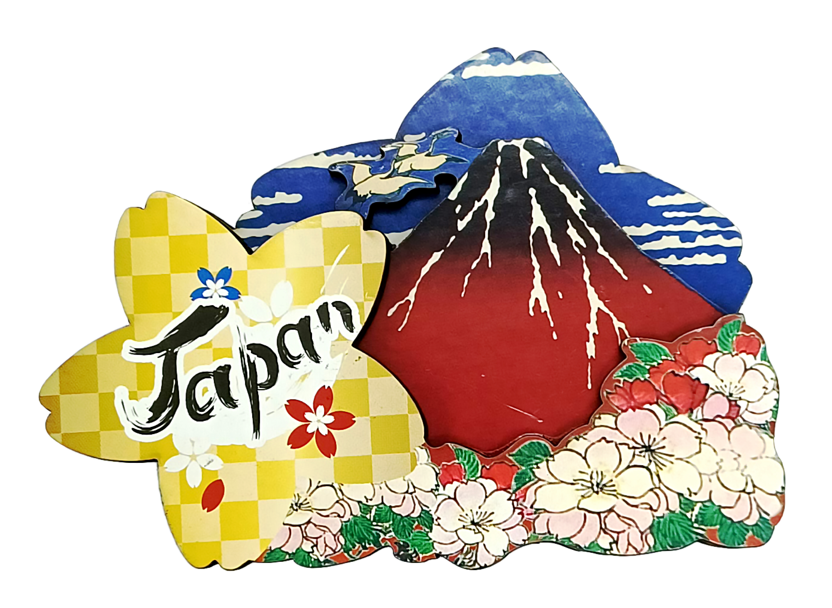 木製マグネット浮世絵 富士山 – 株式会社ハッピーカンパニー