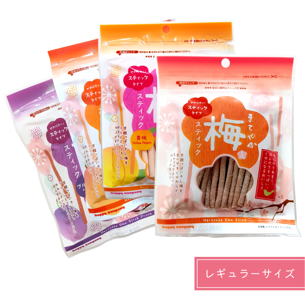 まろやか梅スティック 梅／マンゴー／プルーン／黄桃 75g