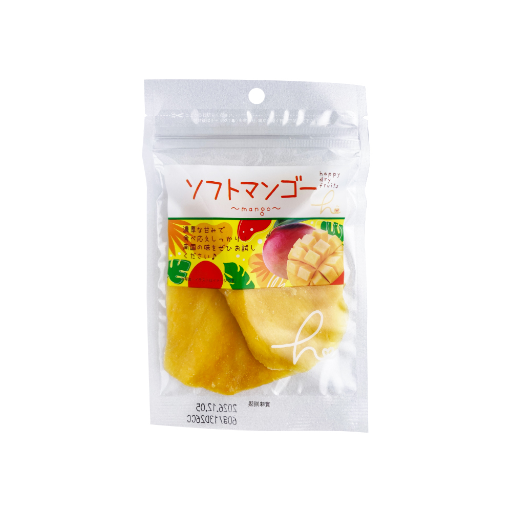 HFMドライソフトマンゴー 60g | 株式会社ハッピーカンパニー